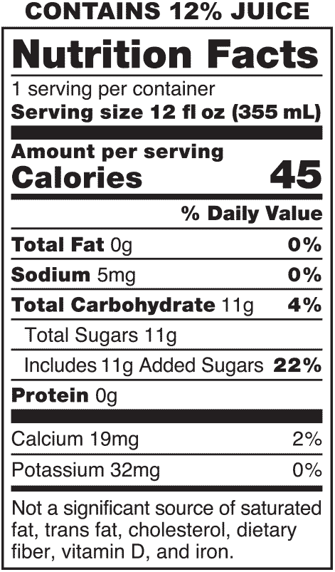 Strawberry Lemonade 12oz (5mg) Nutrition Facts for IYKYK plant-based drinks Delta-9 T** + C** Strawberry Lemonade, 12oz can, 5mg T**