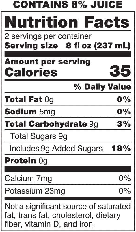 Lemonade 16oz (10mg) Nutrition Facts for IYKYK plant-based drinks Delta-9 T** + C** Lemonade, 16oz can, 10mg T**