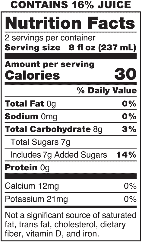 Strawberry Lemonade 16oz (10mg) Nutrition Facts for IYKYK plant-based drinks Delta-9 T** + C** Strawberry Lemonade, 16oz can, 10mg T**